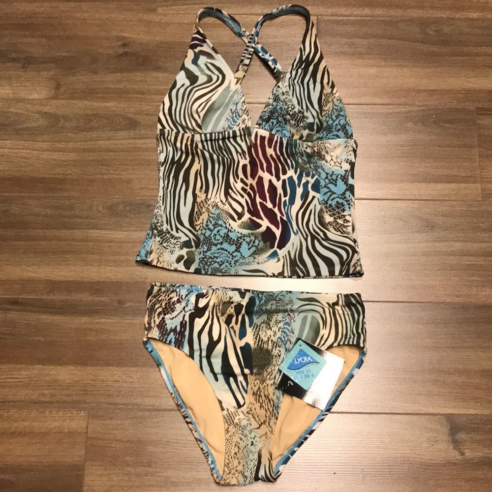 Newport News Shape Fx Tankini Swimsuit 2 Piece